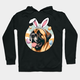 Spanish Mastiff Celebrates Easter with Bunny Ears Hoodie